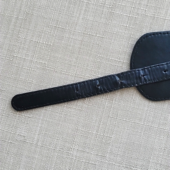 3/$30 Chic Black Belt with Gold Buckle - Picture 5 of 5